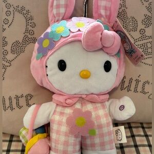 Hello Kitty Easter Stepper Plush, I t inches tall.  Excellent condition